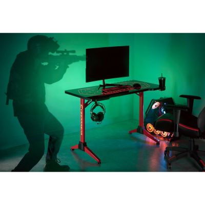 7. RGB Led NanoRS Gaming Desk, Black, Large, 100kg Max, Height 760mm, RS163