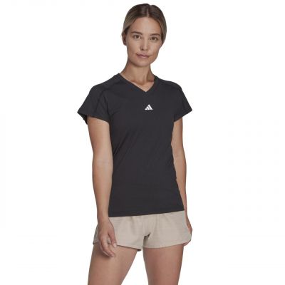 4. adidas Aeroready Train Essentials Minimal Branding V-Neck Tee W HN5543