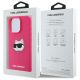 8. Karl Lagerfeld Silicone Choupette Head MagSafe iPhone 16 Pro Case - Pink