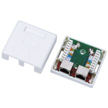 ALANTEC Surface-mounted socket STP cat.5e 2xRJ45 GN004 (white)