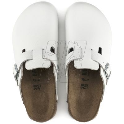 4. Birkenstock Boston Super Grip White men's clogs genuine leather medical medical flip-flops regular wide (0060134)