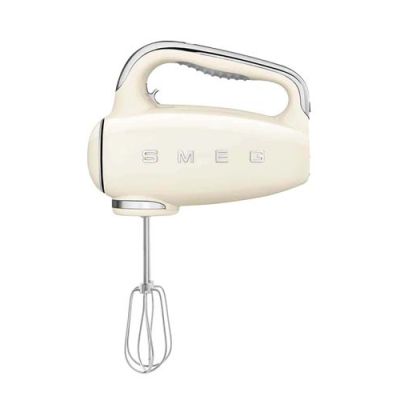 12. Smeg HMF01CREU hand mixer in cream with a retro 1950s style.