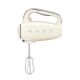 12. Smeg HMF01CREU hand mixer in cream with a retro 1950s style.