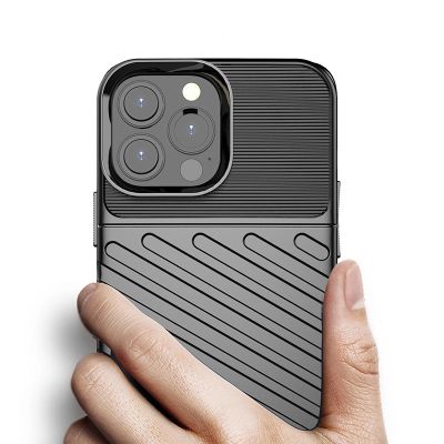 6. Thunder Case Flexible Tough Rugged Cover TPU Case for iPhone 13 Pro Max green