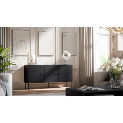 3. 3D PALAZZO BIS chest of drawers 151x40x75 black matt