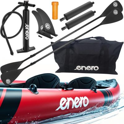 61. 2-PERSON KAYAK SET 385x96x42CM LAMINATED PVC 200KG ENERO