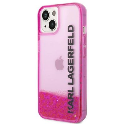 2. Karl Lagerfeld Liquid Glitter Elong Case for iPhone 14 Plus - Pink