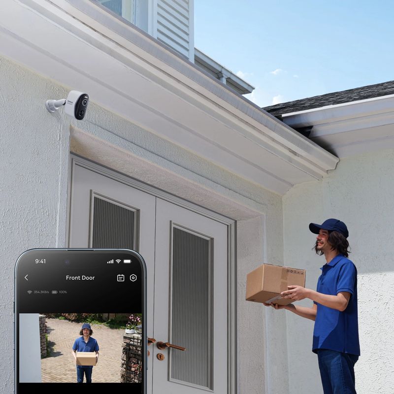 12. Baseus Security N1 2K Outdoor Monitoring Kit (2 Cameras) – White