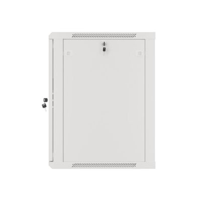 5. Lanberg WF01-6615-10S rack cabinet (15U; 769mm / 600mm / 600 mm; wall-mounted; Glass; 19''; gray)