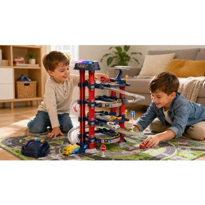 10. Extralink KIDS Car Park Garage with Electric Lift, Toy Cars for Children