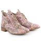 2. Women's ankle boots with openwork flowers, multicolor Potocki SZ12091