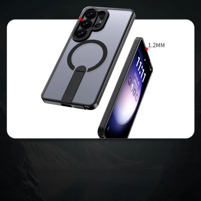 3. Hybrid Armor X Case for Samsung Galaxy S26 Ultra with Stand, Compatible with MagSafe - Black