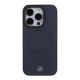 3. Mercedes Smooth Leather MagSafe case for iPhone 15 Pro - navy blue