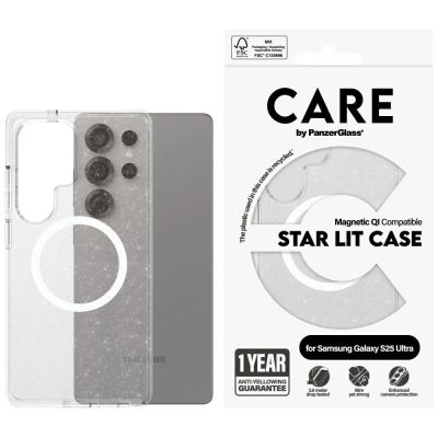CARE by PanzerGlass Flagship Urban Combat StarLight White QI Case for Samsung Galaxy S25 Ultra - Transparent