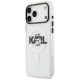 2. Karl Lagerfeld IML Choupette Sketch Logo MagSafe Case for iPhone 17 Pro - Clear