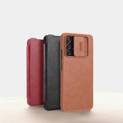 7. Nillkin Qin leather holster case for Samsung Galaxy A73 black