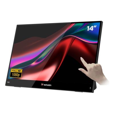 7. Verbatim Portable 14" FHD Touch Monitor LIGHT Portable Monitor Black 35.6 cm (14") LCD 1920 x 1080 px