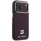 4. Karl Lagerfeld Grained Choupette Head Metal MagSafe case for iPhone 17 Pro / 18 Pro - burgundy