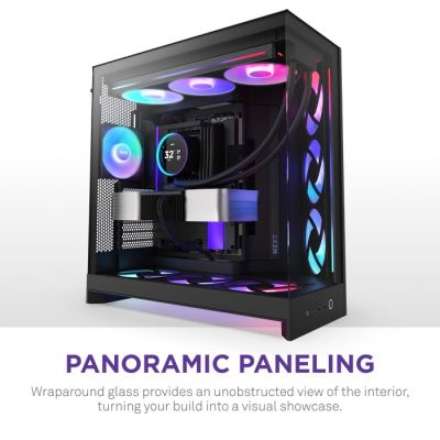 7. NZXT H9 FLOW RGB+ MIDI TOWER CASE WITH WINDOW BLACK