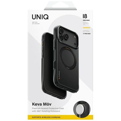 15. Uniq Keva Mov Magclick Charging Case for iPhone 18 Pro Max / 17 Pro Max - Black