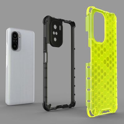 13. Honeycomb Case armor cover with TPU Bumper for Xiaomi Redmi K40 Pro+ / K40 Pro / K40 / Poco F3 blue