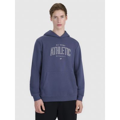 Men's sweatshirt with hood, open, 4F 4FRSS25TSWSM2201-22S