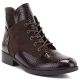 5. Women's patent leather ankle boots, brown, Vinceza HX27-16524