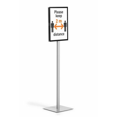 Durable 501357 Information Sign Letter Gray Metal, Plastic 1 pc.