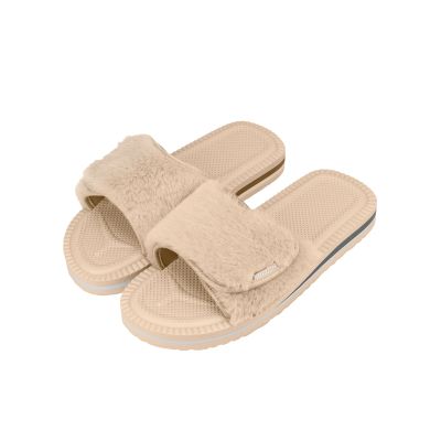 12. Kubota flip-flops with velcro and beige fur K24AW-100-001-03-1