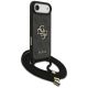 3. Guess 4G Big Logo Cord Stap Crossbody Case for iPhone Air - Black