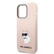 6. Karl Lagerfeld Silicone Choupette case for iPhone 14 Pro Max - pink