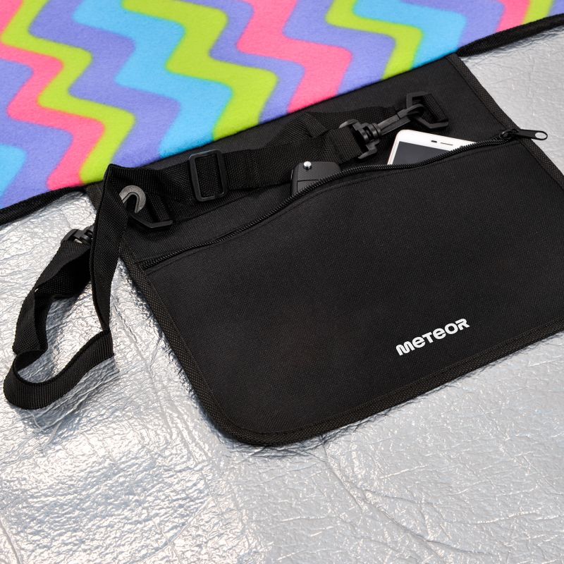 18. METEOR PICNIC BLANKET 200x200 cm XXL zigzags multicolor