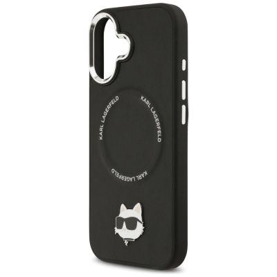 6. Karl Lagerfeld Choupette Pin MagSafe Case for iPhone 17 - Black