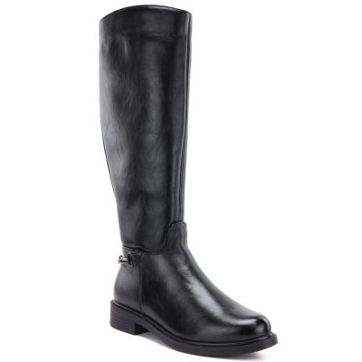 Women's leather boots, black, Potocki JE19500
