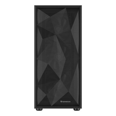 10. NATEC GENESIS DIAXID 605F MIDI TOWER USB-C GAMING CASE WITH WINDOW BLACK