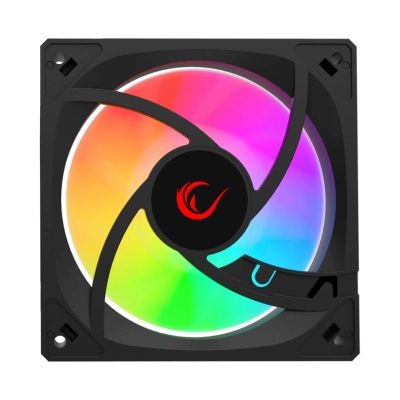 4. RAMPAGE 120 mm Case Fan, 1800 RPM, Infinite Loop ARGB, Black, PWM