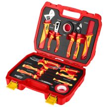 Electrician's set in a 13-piece case