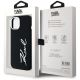 8. Karl Lagerfeld Silicone Metal Script Logo iPhone 15 Case - Black