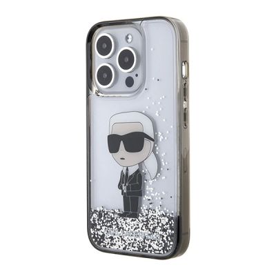2. Karl Lagerfeld Liquid Glitter Ikonik case for iPhone 15 Pro - transparent
