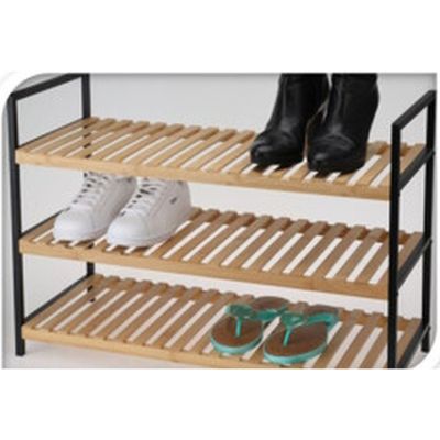 2. SHELF SHELF FOR SHOES 3 LEVELS BAMBOO EXCELLENT HOUSEWARE