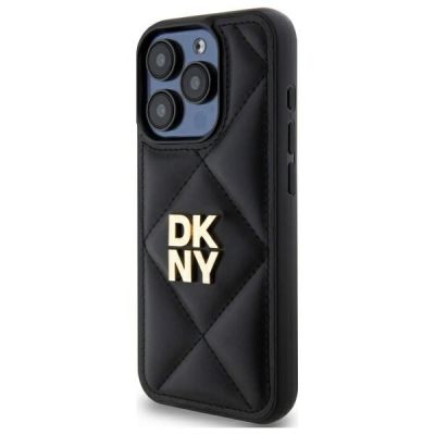 2. DKNY Quilted Stack Logo iPhone 15 Pro Max Case - Black