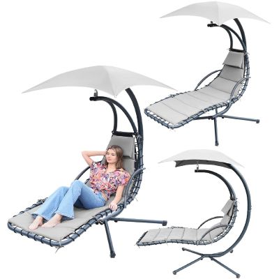 SWING ROCKING CHAIR WITH UMBRELLA LISBON GRAY