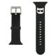 2. Karl Lagerfeld KLAWLSLCK Apple Watch Strap 42/44 / 45mm black / black strap Silicone Choupette Heads
