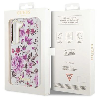8. Guess GUHCS23MHCFWST S23+ S916 white/white hardcase Flower Collection