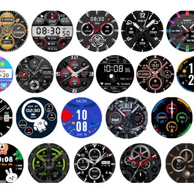 18. Rubicon RNCE88-1 Black Smartwatch - Black Silicone Strap + Black Leather Strap