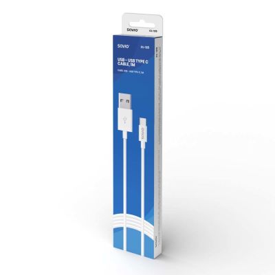 3. SAVIO CL-125 cable (USB type C - USB 2.0 type A; 1m; white)