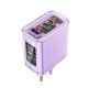 2. Acefast charger GaN 65W 3 ports (1xUSB, 2xUSB C) purple (A45)