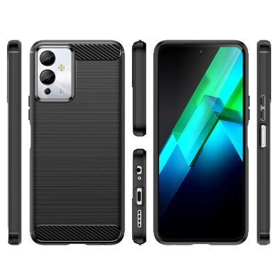 2. Carbon Case case for Infinix Note 12i flexible silicone carbon cover black