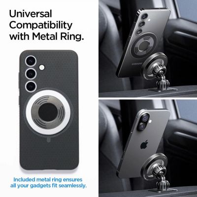 10. Spigen MFT13 MagSafe Car Holder for Cockpit or Air Vent - Silver