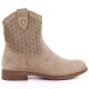 2. Women's openwork cowboy boots, suede, beige, S.Barski HY61-8025